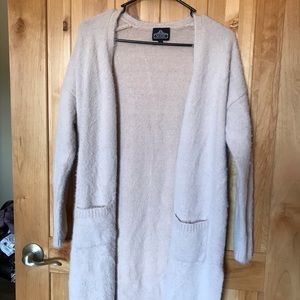 Super soft, powder pink, longline cardigan